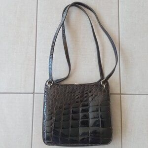 VINTAGE FAUX CROC HANDBAG